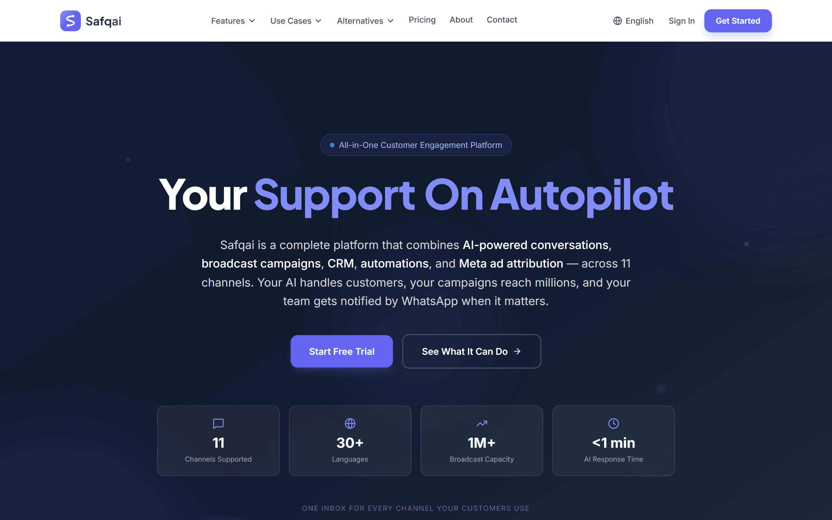safq.ai — SaaS product. Stripe billing, NextAuth v5, Prisma, and a dashboard over the AI orchestration backend.
