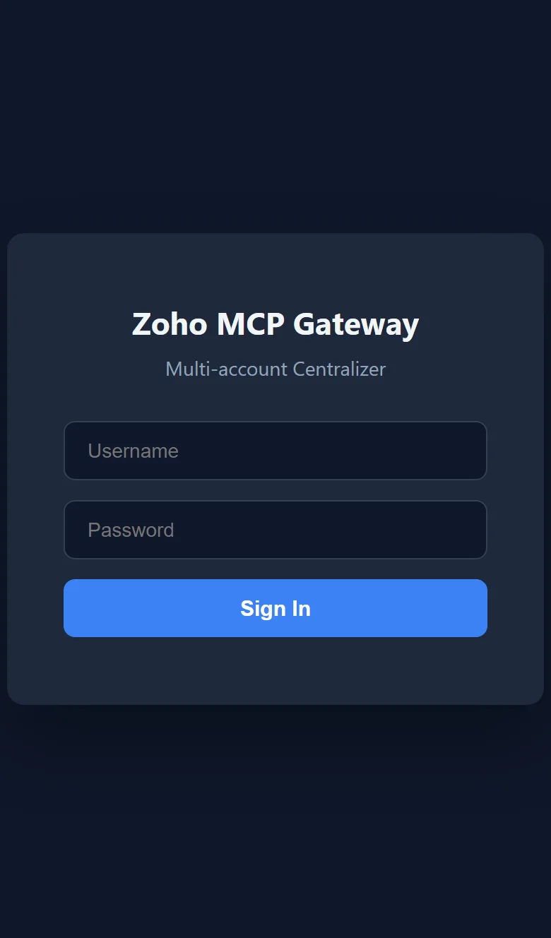 Zoho MCP Gateway